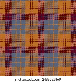 brown gray tone plaid seamless pattern vector. Background graphic tartan check fashion design use for print, texture, cloth, fabric, flannel.	