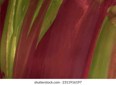 Brown and green Abstract art background with. Modern painting landscape. Hand-drawn artful fashion background.