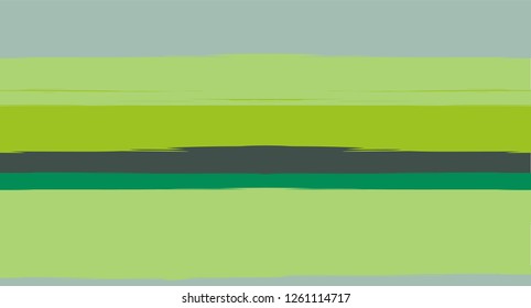 Brown, Green, Gray Vector Seamless Summer Pattern Painted Sailor Stripes. Grunge Textured Horizontal Modern Lines, Paintbrush Male Fabric Design. Vector Watercolor Seamless Stripes Nice Background