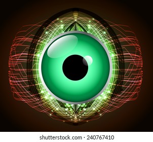 brown green Light Abstract Technology background for computer graphic website and internet, circuit board. eye