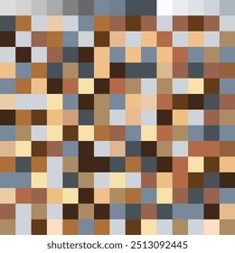 Vector de fondo de patrón a cuadros de color marrón y gris