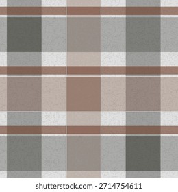 Tartã cinza marrom e padrão xadrez. Design vetorial