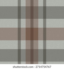 Patrón de tartán gris marrón y cuadros. Diseño de Vector