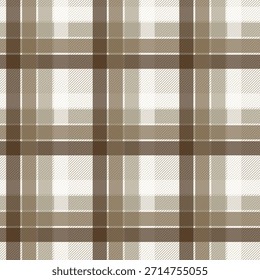 Brown grey tartan and plaid pattern. Vector design
