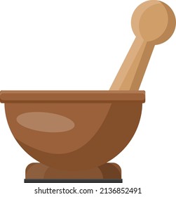 Brown grinding tool, illustration, vector on a white background.