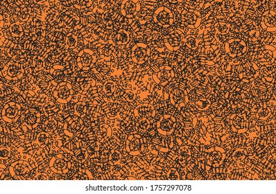 Brown grunge background. Seamless abstract texture. A chaotic repeating pattern. Pop art handmade art