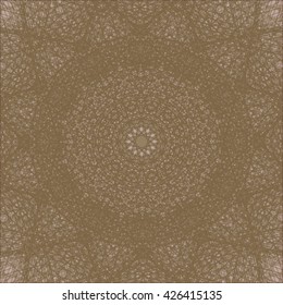 Brown guilloche on the beige background