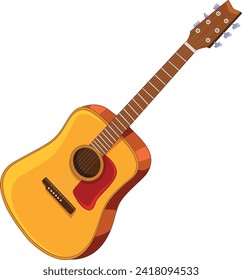 A Brown guitar vector illustration