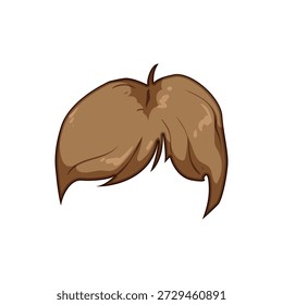 Objeto de pelo marrón que crea un accesorio versátil para la moda, el diseño de personajes, la vestimenta y la representación digital de avatares, ilustrando un nuevo concepto de peinado