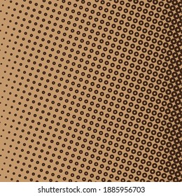 Fondo de media tonalidad marrón. Punto de polka marrón. Patrones de semitono. Moderno y limpio fondo de semitono, fondo, textura, patrón o superposición. Ilustración vectorial.