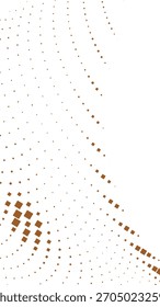 Brown halftone curved dot pattern with flowing dotted gradients forming a warm abstract design ideal for modern geometric layouts artistic backgrounds and contemporary decorative elements