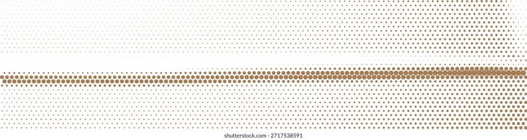 Fundo de onda horizontal de ponto de meio-tom marrom com profundidade sutil Ilustração de vetor