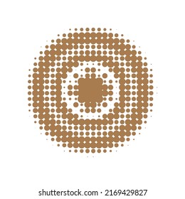 Brown Halftone Illustration. Vector Backdrop. Abstract Backdrop. Texture Set. Dot Half. Circle Logo. Gradient Modern. Round Backdrop. Effect Logo.
