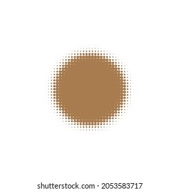 Retro de semitono marrón. Fondo del vector. Resumen Arte. Fondo de textura. Punto moderno. Fondo circular. Forma de degradado. Arte redondo. Efecto Grunge.