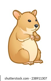 Brown hamster illustration