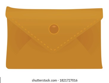 Bolso de mano marrón. ilustración vectorial