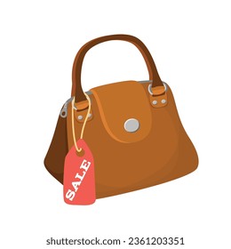 Brown Hand Bag Vector Illustration