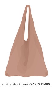 Bolso de mano marrón. Ilustración vectorial	