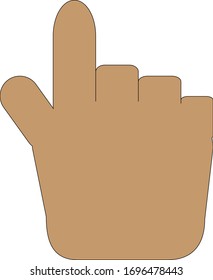 Brown hand clicking vector infographic