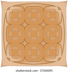 brown handkerchief against white background, abstract vector art illustration