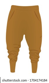 Pantalones de harem marrón. ilustración vectorial