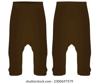 Braune Haretthose. Vektorgrafik