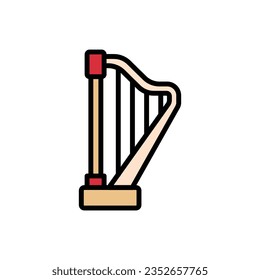 Brown Harpa Icon Vector Illustration