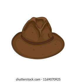 brown hat isolated on white background