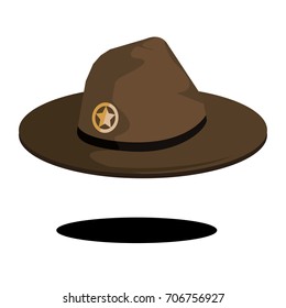 brown hat Ranger USA with a Sheriff's star