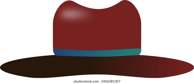 Brown hat vector illustration for happy father's day. Cartoon hats. Female and male headwear, cowboy element, vintage fashion hats. concept of fashion clothing accessories and beach holidays