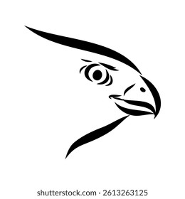 Brown hawk vector sketch Vintage eagle, great design for any purposes.