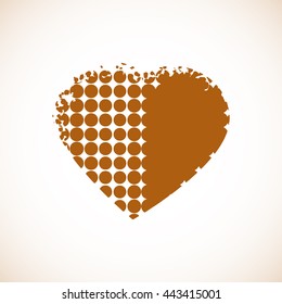 brown heart background

