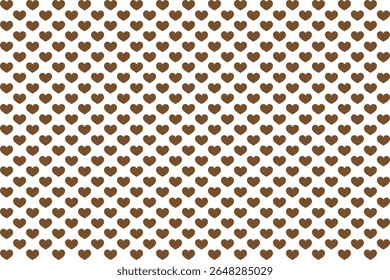 Brown Heart Pattern – Transparent Background Seamless Vector
