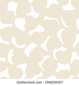 Brown Heart shaped brush stroke seamless pattern background for fashion textiles, graphics