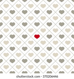 brown hearts and lines design