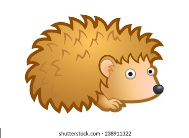 Brown hedgehog illustration