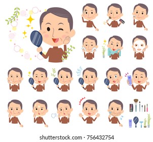 Brown high neck Middle aged men_beauty