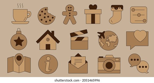 Brown highlights in a beige background.