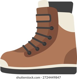 Ilustración vectorial de bota de senderismo marrón