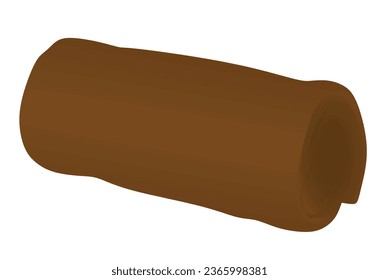 Brown  home blanket. vector illustration