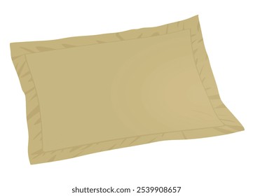 Brown home cushion. vector illustration