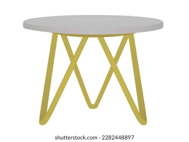 Brown home or outdoor table. vector illustration