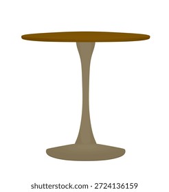 Brown home or outdoor table. vector illustration	