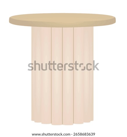 Brown home or outdoor table. vector illustration