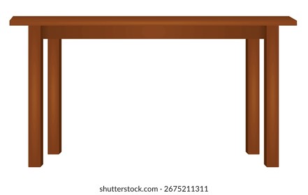 Brown home table. vector illustration	
