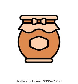 Ilustración del vector de icono de miel marrón