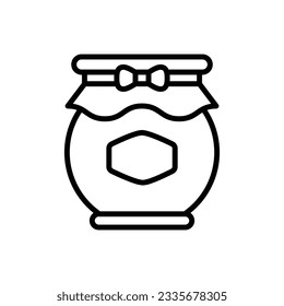Brown Honey Outline Icon Vector Illustration