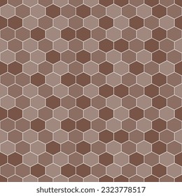 Patrón marrón de abeja. Patrón vectorial del peine de abeja. Patrón de abeja.  Patrón geométrico sin soldadura para el suelo, papel envolvente, fondo, fondo, tarjeta de regalo, decoración.