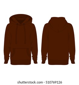 Brown hoodie isolated vector