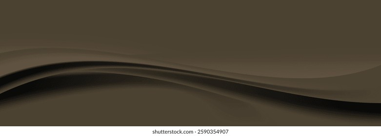 Brown horizontal banner vector design. Brown banner with fold textured. Suit for web design, poster, webinar, advertising template, social media promotion, etc